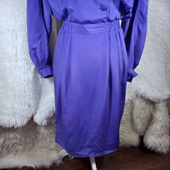 MS CLAUS PURPLE/BLUE SHIRT DRESS SZ.S EUC - Picture 4 of 8
